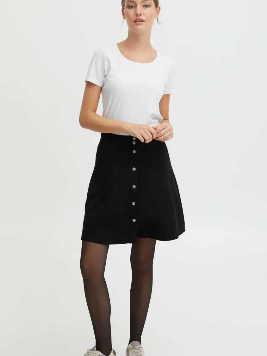 OXMO Röcke*Damen A-Linien-Rock - OXJune schwarz uni