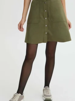 OXMO Röcke*Damen A-Linien-Rock - OXJune oliv uni