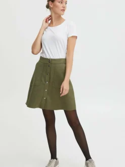 OXMO Röcke*Damen A-Linien-Rock - OXJune oliv uni