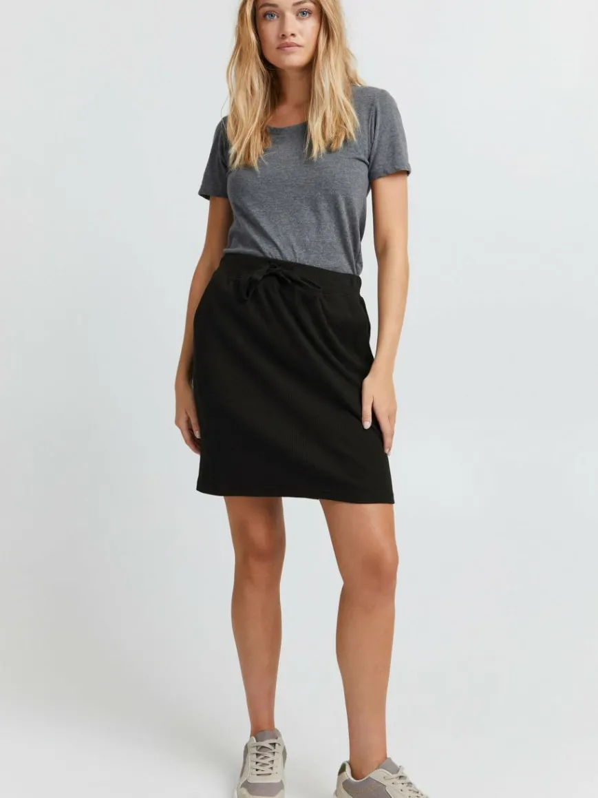 OXMO Röcke*Damen A-Linien-Rock - OXLou schwarz uni