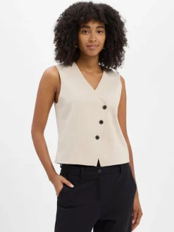 Opus Jacken & Westen*Damen Anzugweste - Warfa kitt meliert