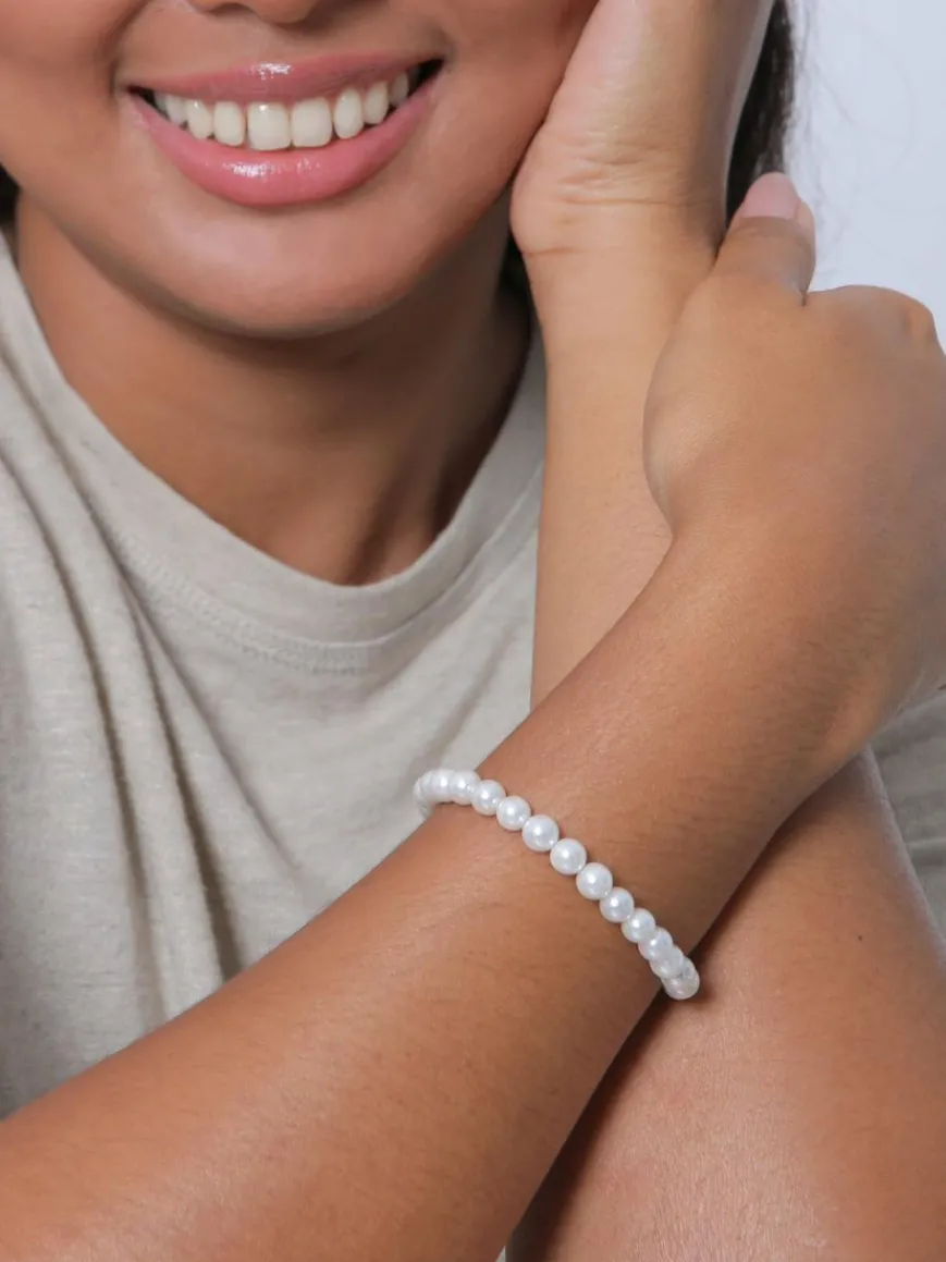 Elli Schmuck*Damen Armband weiß uni