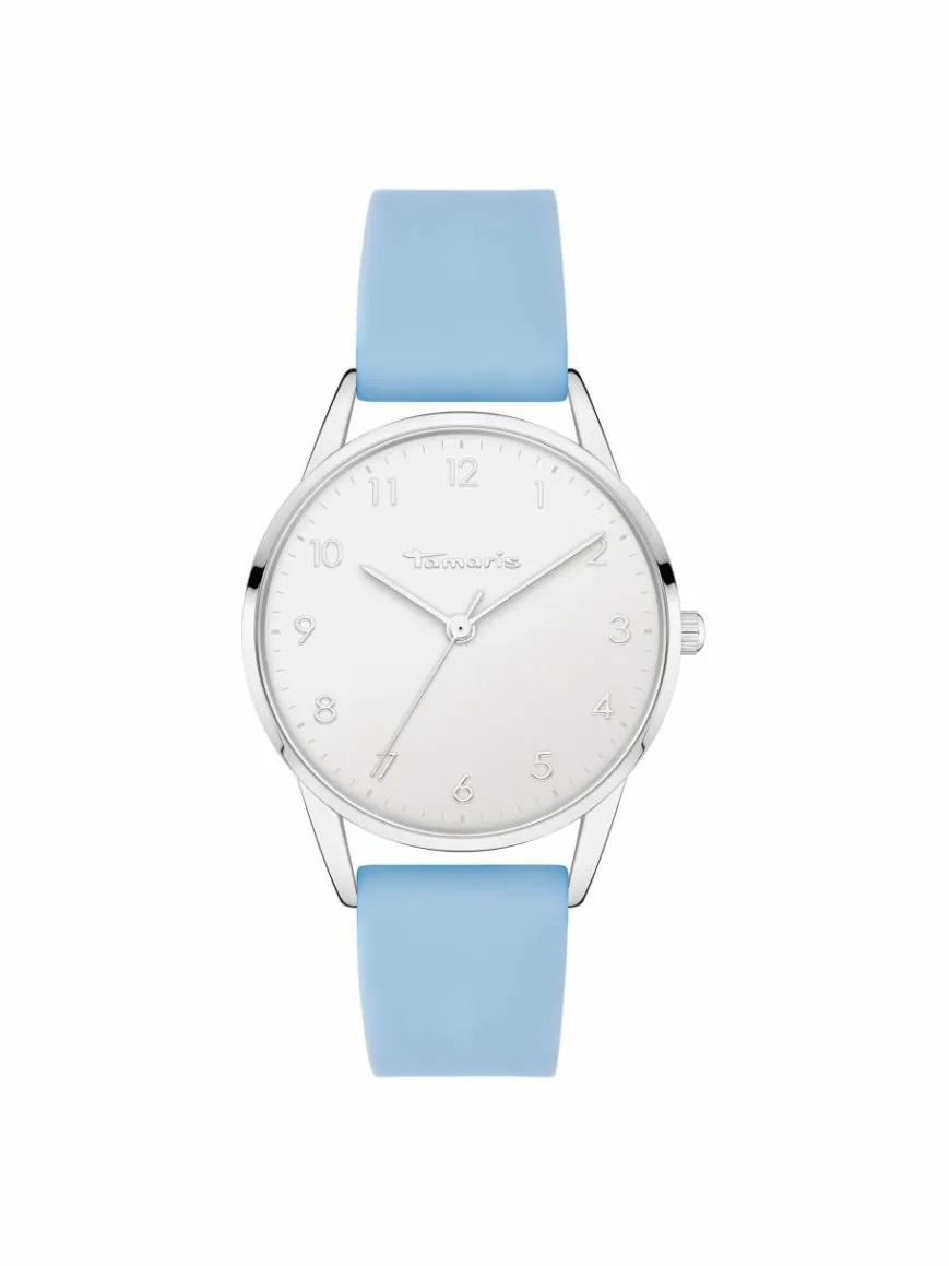 Tamaris Uhren*Damen Armbanduhr hellblau uni