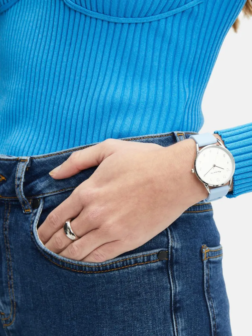 Tamaris Uhren*Damen Armbanduhr hellblau uni