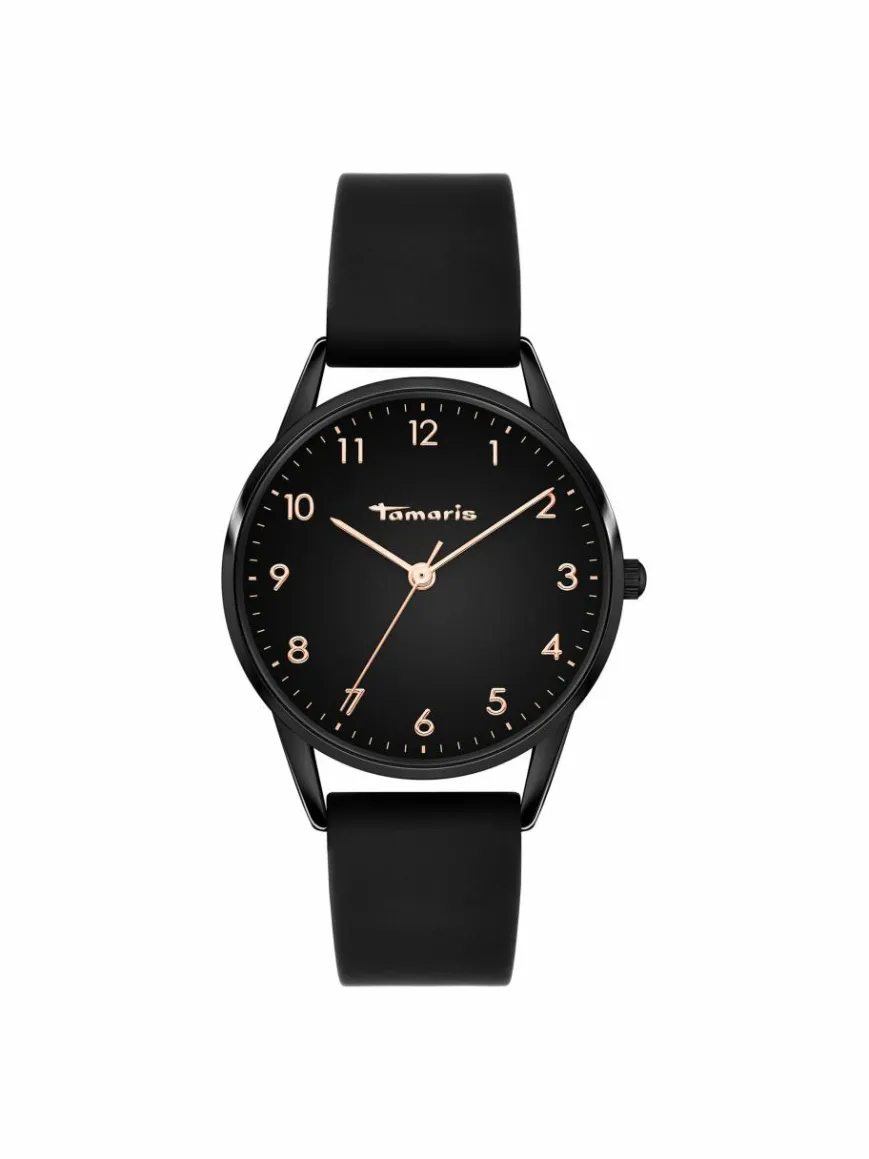 Tamaris Uhren*Damen Armbanduhr schwarz uni