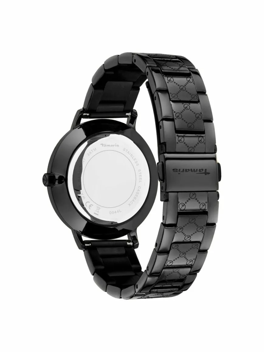 Tamaris Uhren*Damen Armbanduhr schwarz uni