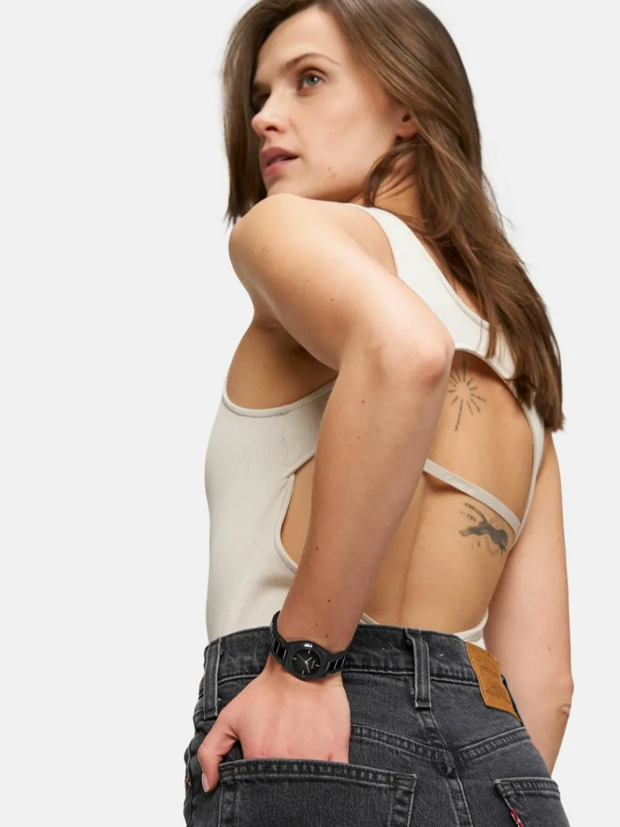 Tamaris Uhren*Damen Armbanduhr schwarz uni