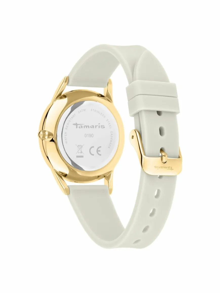 Tamaris Uhren*Damen Armbanduhr beige uni