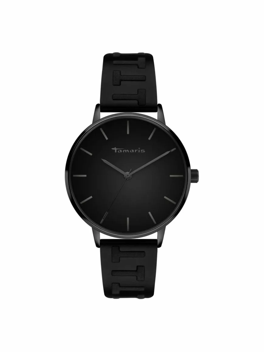 Tamaris Uhren*Damen Armbanduhr schwarz uni