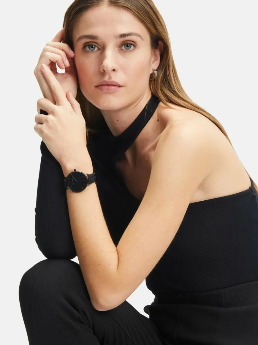 Tamaris Uhren*Damen Armbanduhr schwarz uni