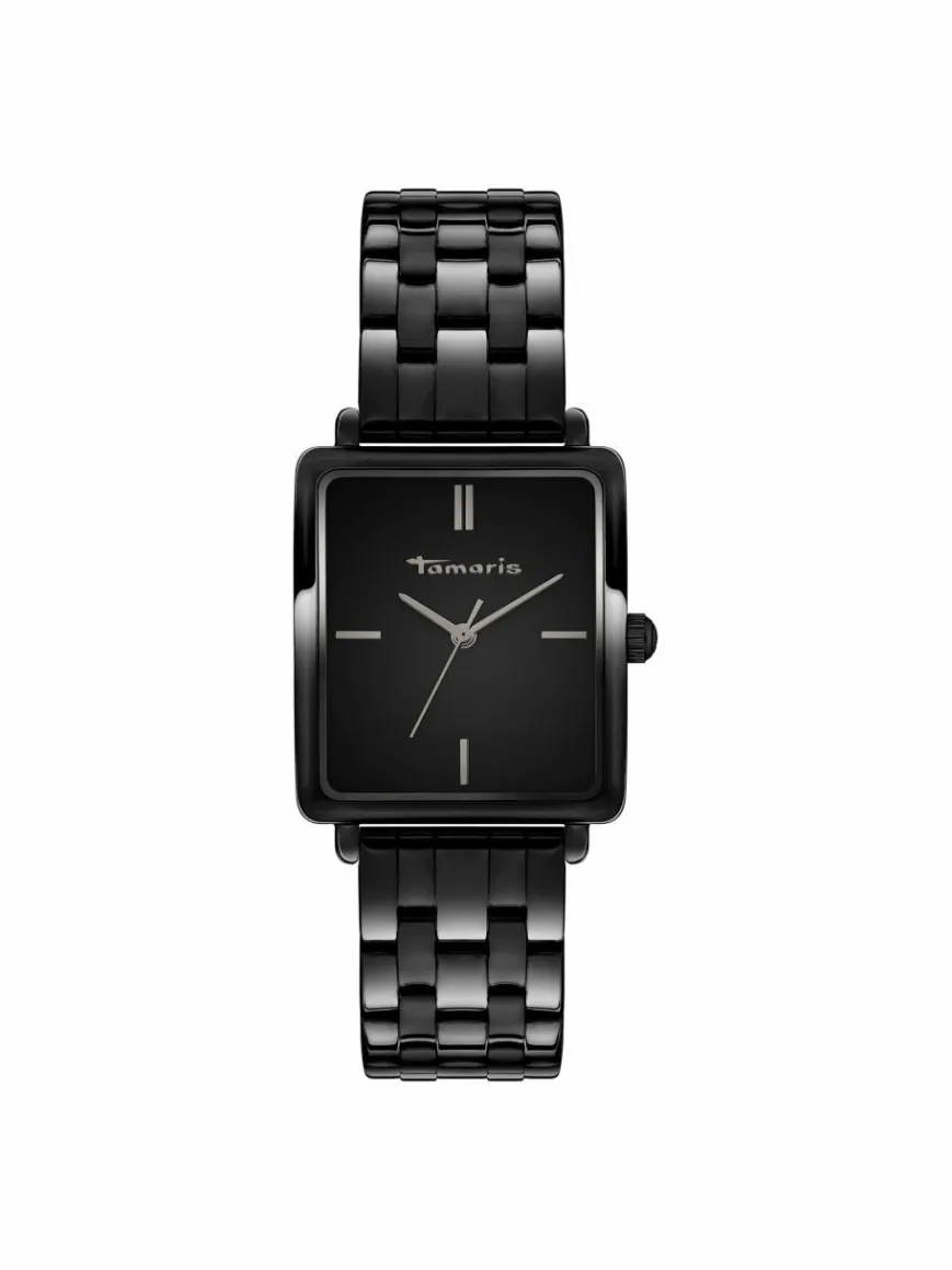 Tamaris Uhren*Damen Armbanduhr schwarz uni