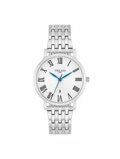 Trilani Uhren*Damen Armband-Uhr Quarzuhr silber uni