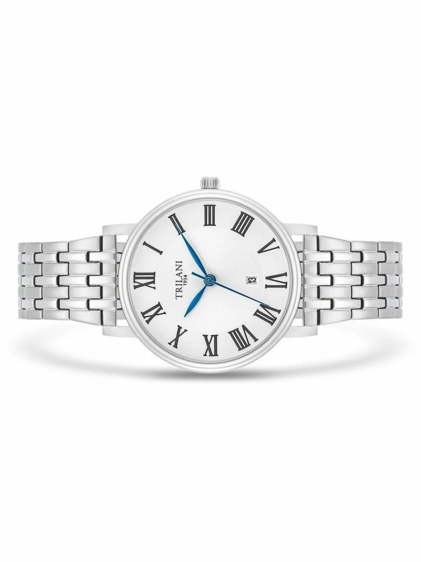 Trilani Uhren*Damen Armband-Uhr Quarzuhr silber uni