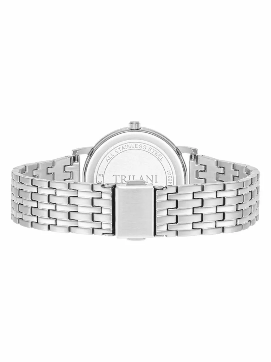 Trilani Uhren*Damen Armband-Uhr Quarzuhr silber uni