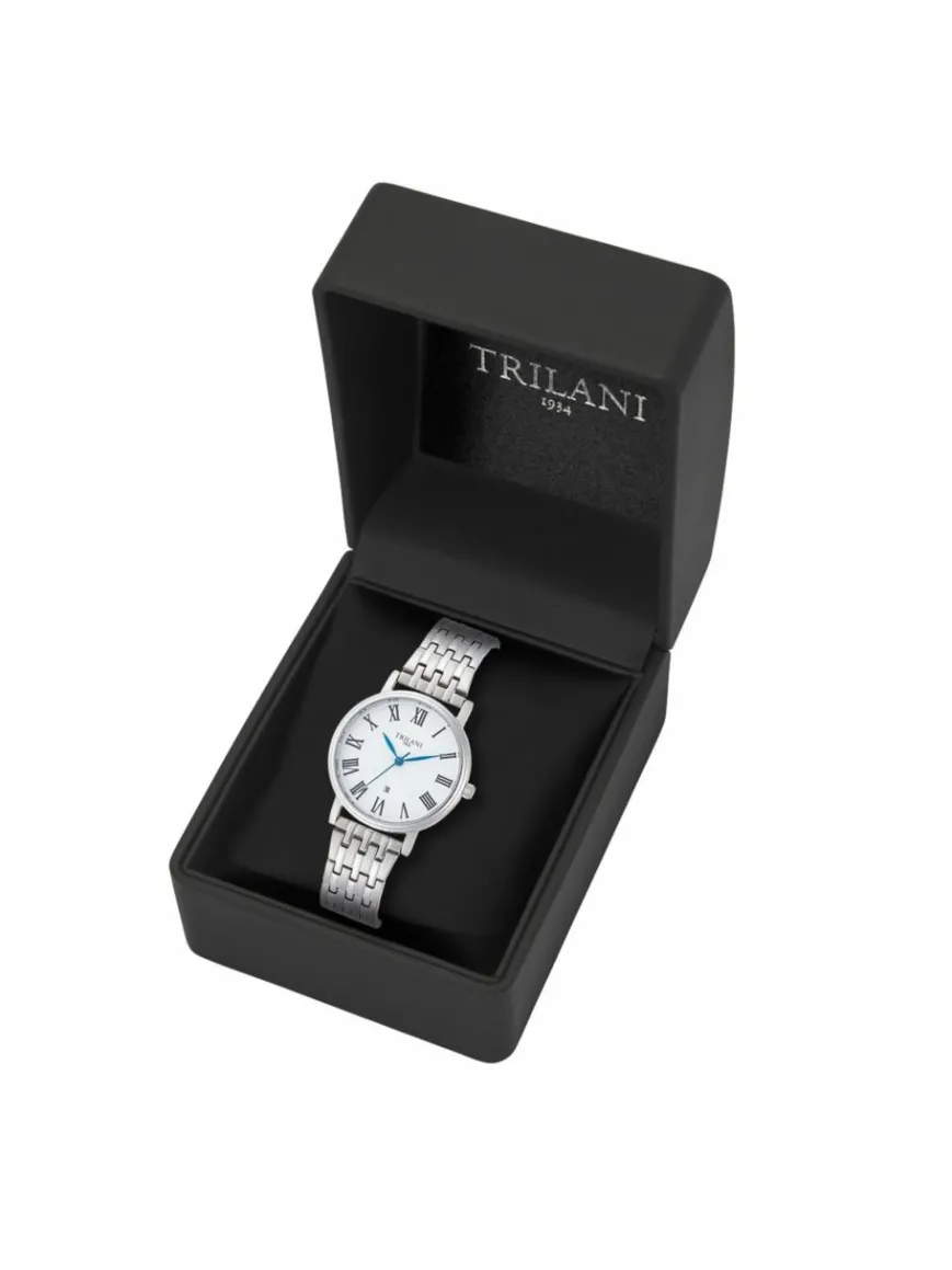 Trilani Uhren*Damen Armband-Uhr Quarzuhr silber uni