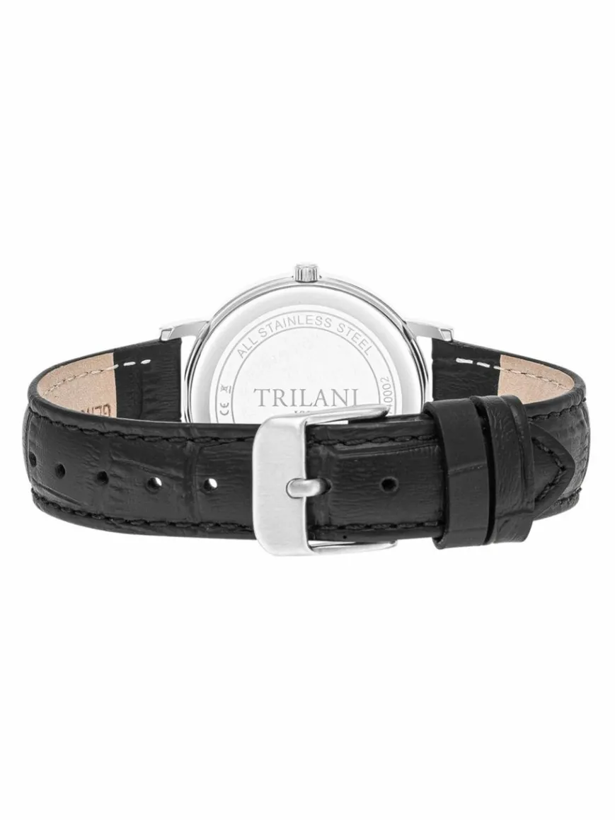 Trilani Uhren*Damen Armband-Uhr Quarzuhr silber uni
