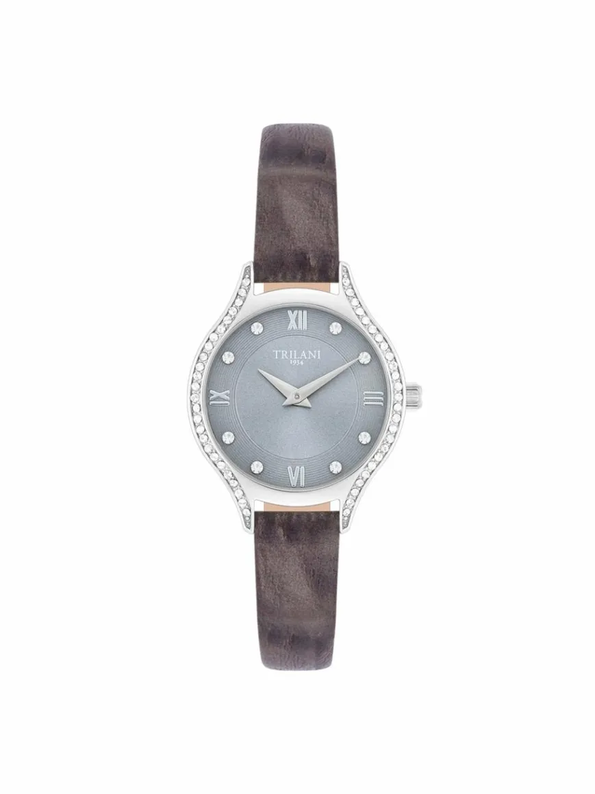 Trilani Uhren*Damen Armband-Uhr Quarzuhr silber uni