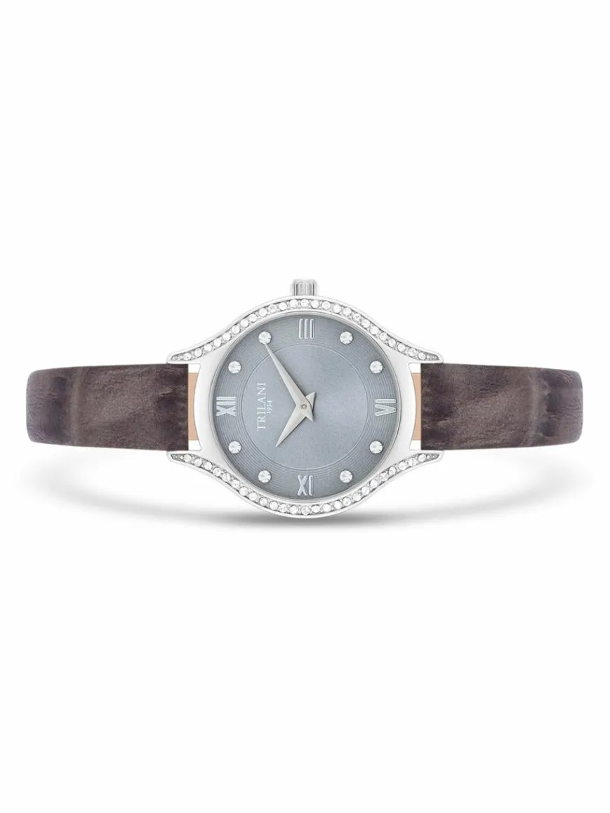 Trilani Uhren*Damen Armband-Uhr Quarzuhr silber uni