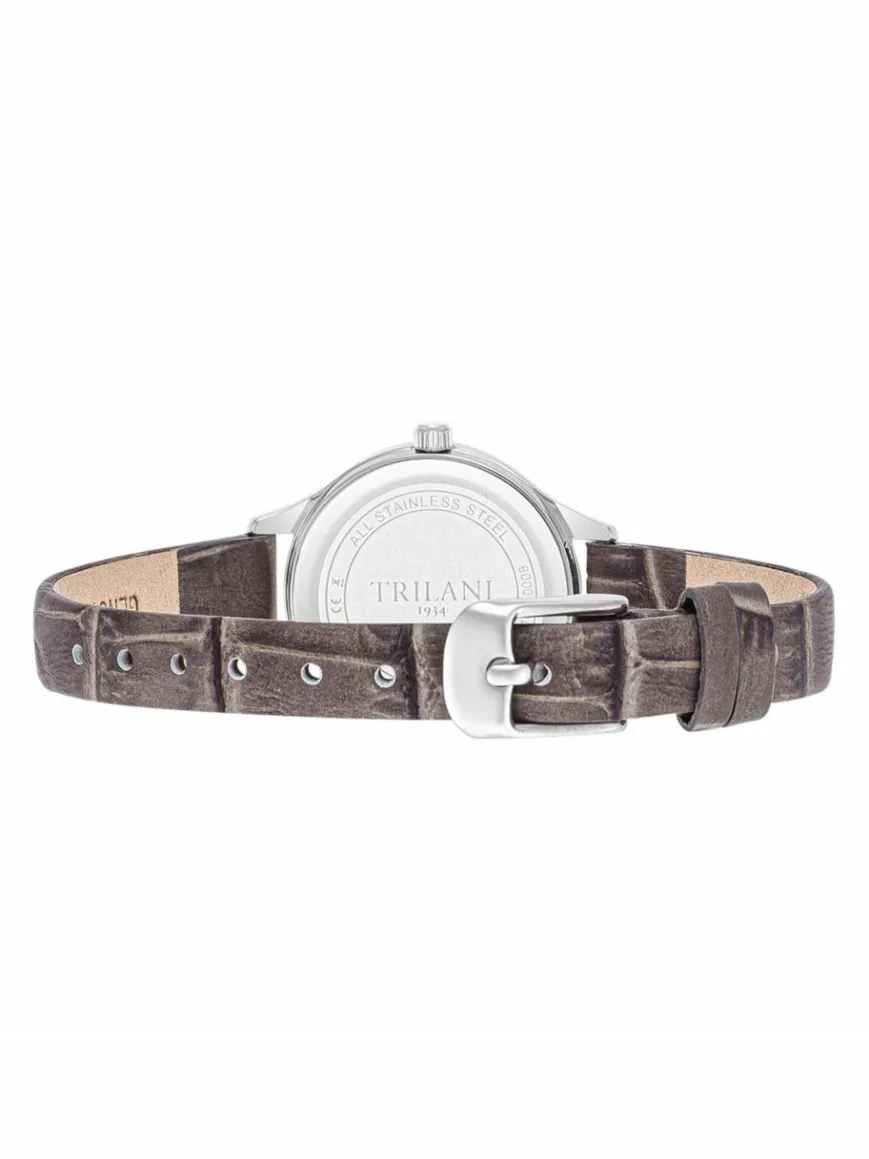 Trilani Uhren*Damen Armband-Uhr Quarzuhr silber uni