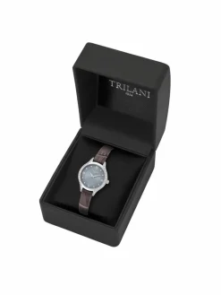 Trilani Uhren*Damen Armband-Uhr Quarzuhr silber uni