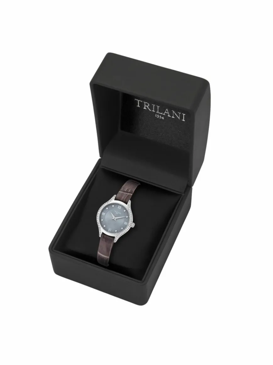 Trilani Uhren*Damen Armband-Uhr Quarzuhr silber uni