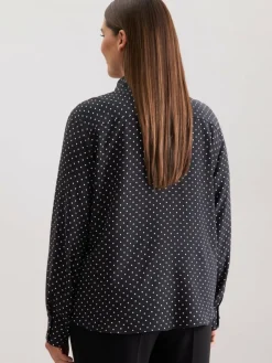 Seidensticker Blusen*Damen Ausgestellte Bluse - Druck schwarz bedruckt