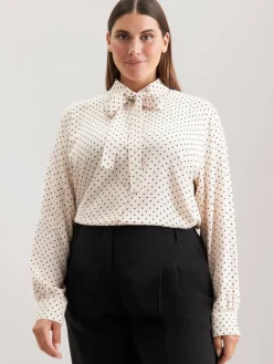 Seidensticker Blusen*Damen Ausgestellte Bluse - Druck weiß bedruckt