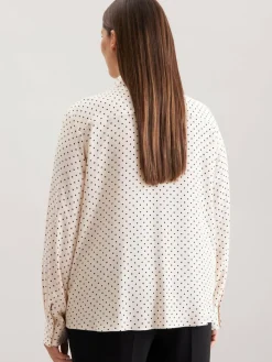 Seidensticker Blusen*Damen Ausgestellte Bluse - Druck weiß bedruckt