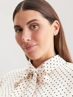 Seidensticker Blusen*Damen Ausgestellte Bluse - Druck weiß bedruckt