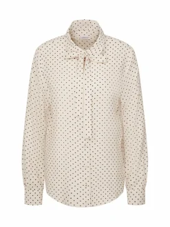 Seidensticker Blusen*Damen Ausgestellte Bluse - Druck weiß bedruckt