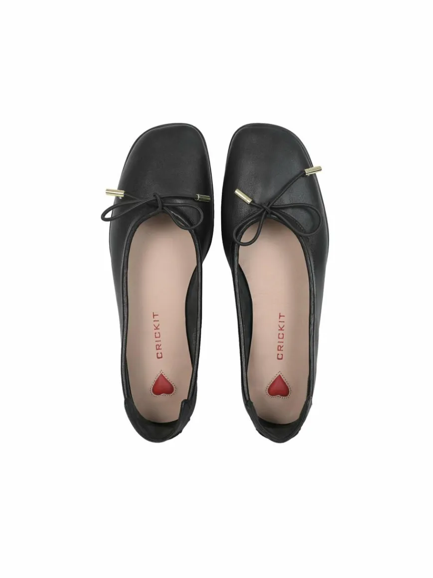 Crickit Ballerinas*Damen Ballerina - OMEGA schwarz bedruckt