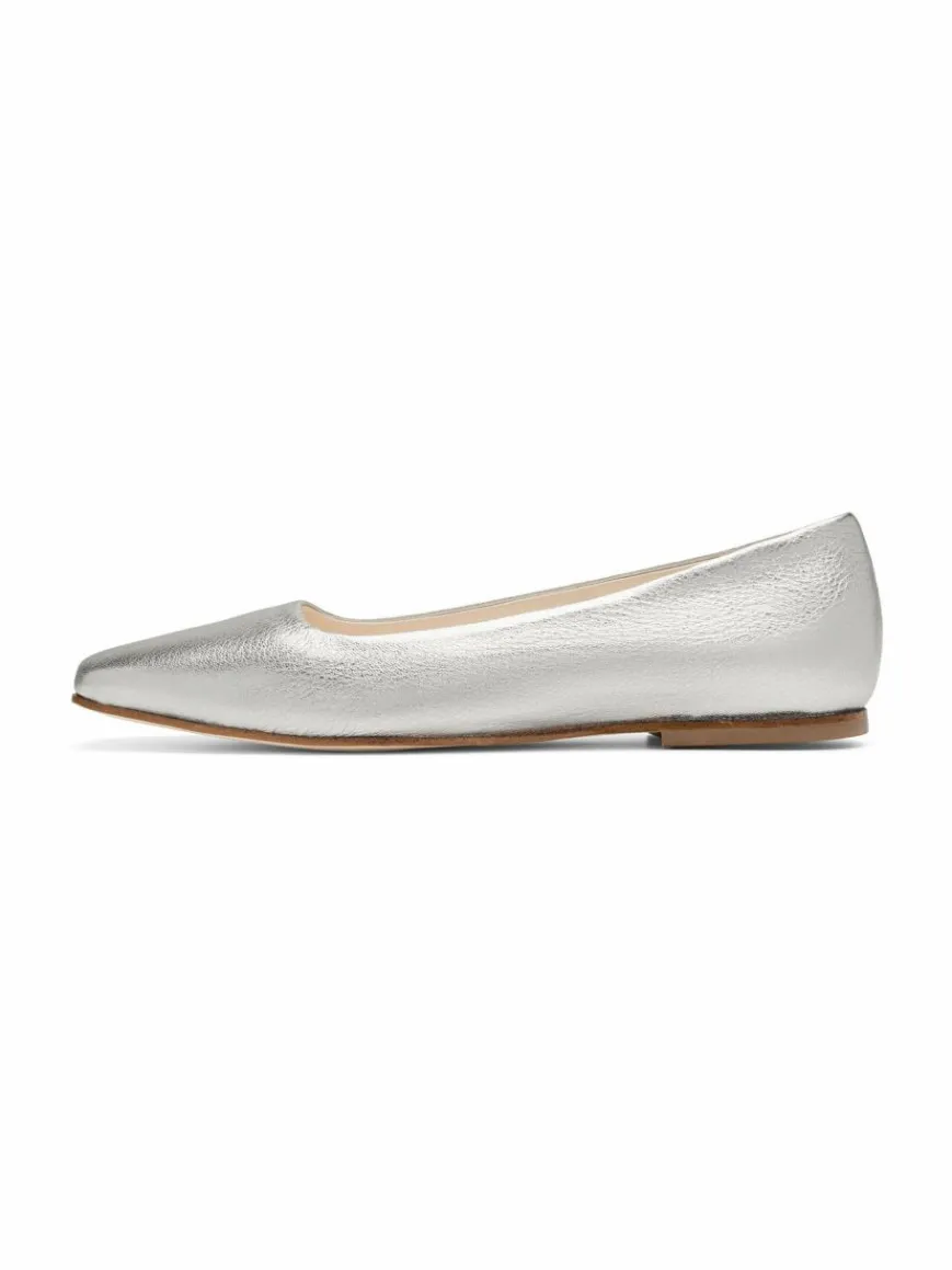 Henry Stevens Ballerinas*Damen Ballerinas – Audrey B silber uni