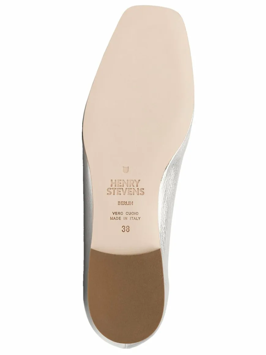 Henry Stevens Ballerinas*Damen Ballerinas – Audrey B silber uni