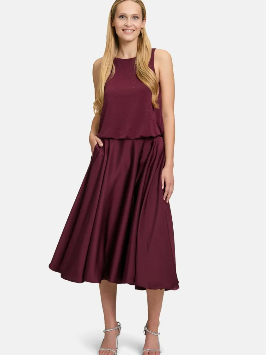 Vera Mont Röcke*Damen Ballonrock bordeaux uni