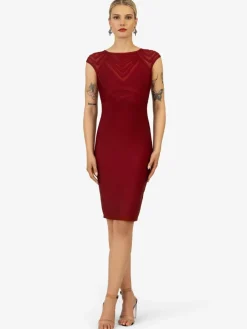 Kraimod Kleider*Damen Bandagekleid bordeaux uni