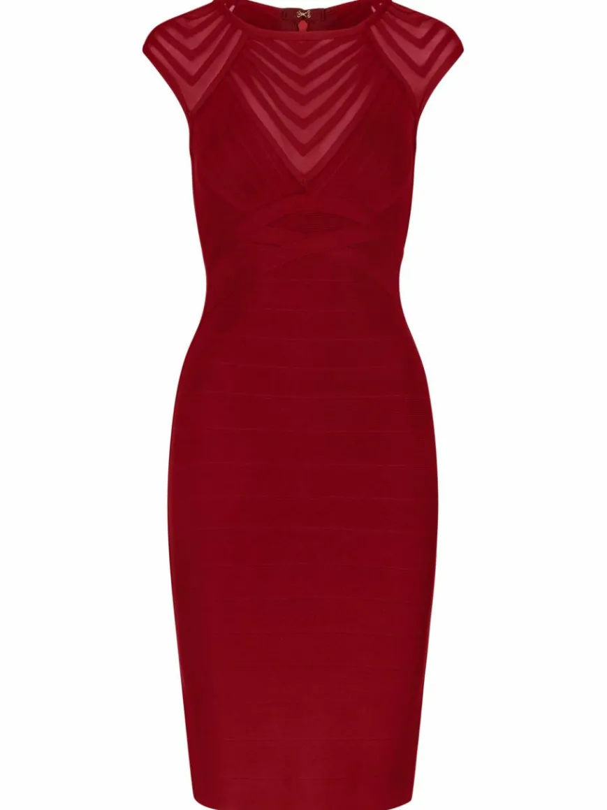 Kraimod Kleider*Damen Bandagekleid bordeaux uni