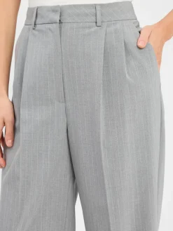 Marie Lund Hosen*Damen Baukasten-Anzughose hellgrau gestreift