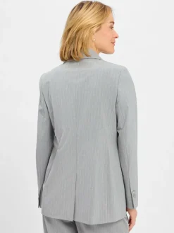 Marie Lund Blazer*Damen Baukasten-Blazer hellgrau gestreift