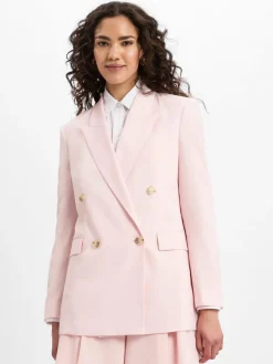 BOSS Blazer*Damen Baukasten-Langblazer aus Schurwolle - Jaleto7 rosa uni