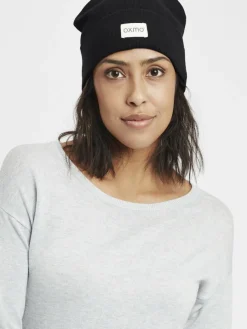 OXMO Mützen & Hüte*Damen Beanie - OXBiene schwarz uni