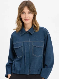 Olsen Blazer*Damen Übergangsjacke indigo meliert