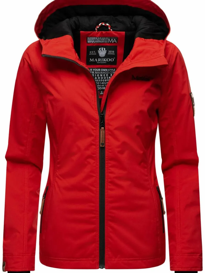 Marikoo Jacken & Westen*Damen Übergangsjacke - Brombeere rot uni
