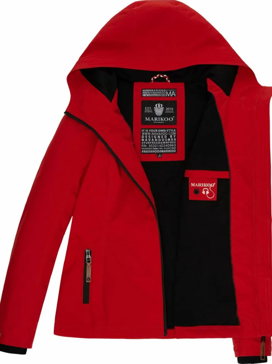Marikoo Jacken & Westen*Damen Übergangsjacke - Brombeere rot uni