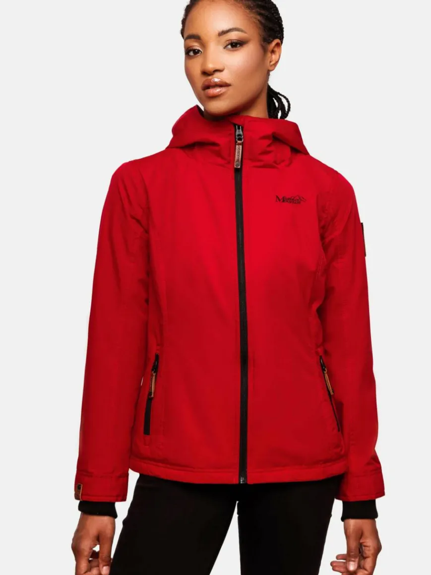 Marikoo Jacken & Westen*Damen Übergangsjacke - Brombeere rot uni