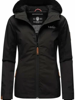 Marikoo Jacken & Westen*Damen Übergangsjacke - Brombeere schwarz uni