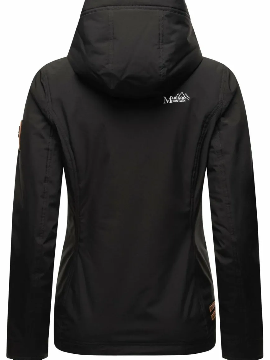 Marikoo Jacken & Westen*Damen Übergangsjacke - Brombeere schwarz uni