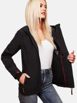 Marikoo Jacken & Westen*Damen Übergangsjacke - Brombeere schwarz uni