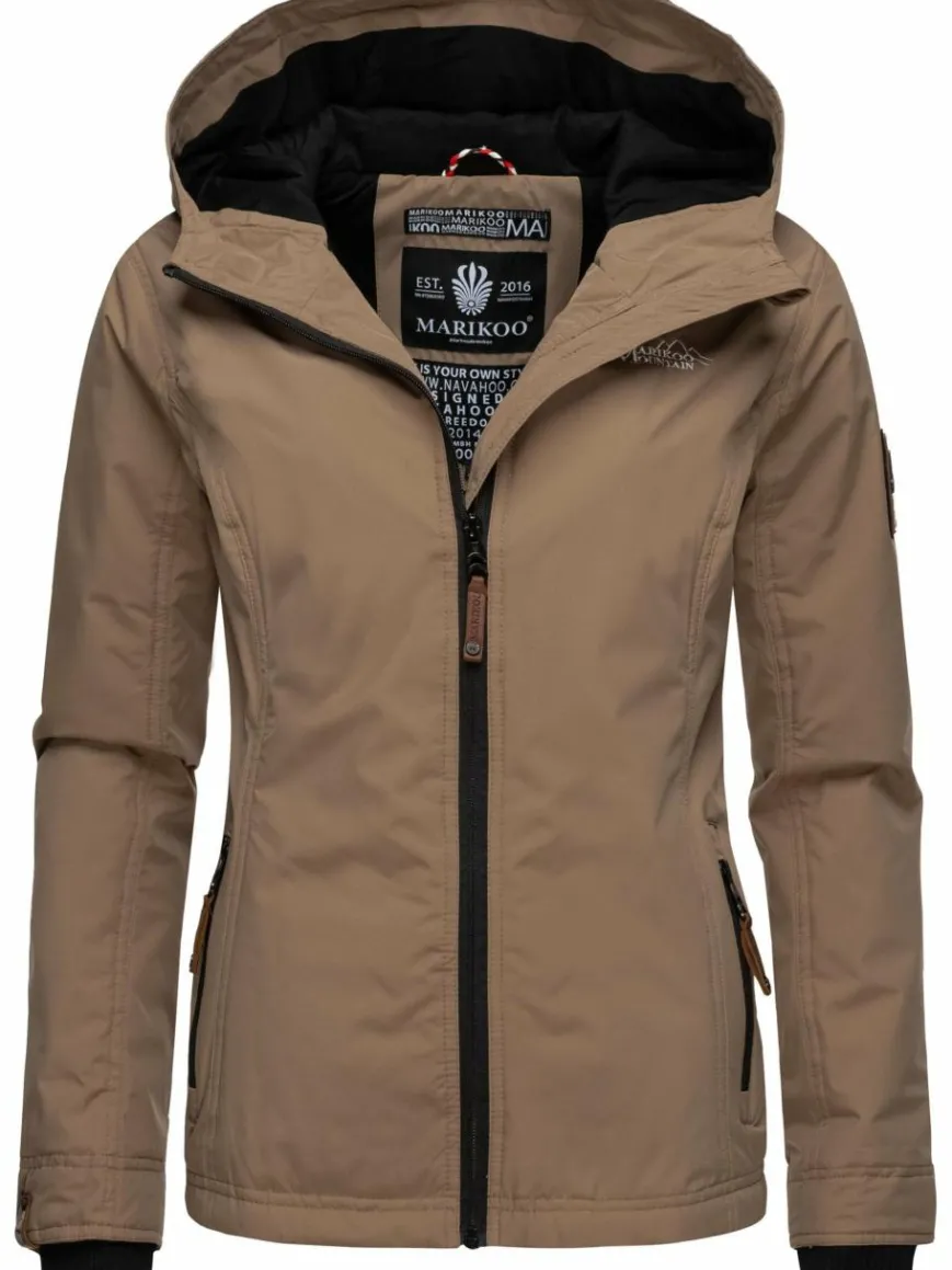 Marikoo Jacken & Westen*Damen Übergangsjacke - Brombeere taupe uni