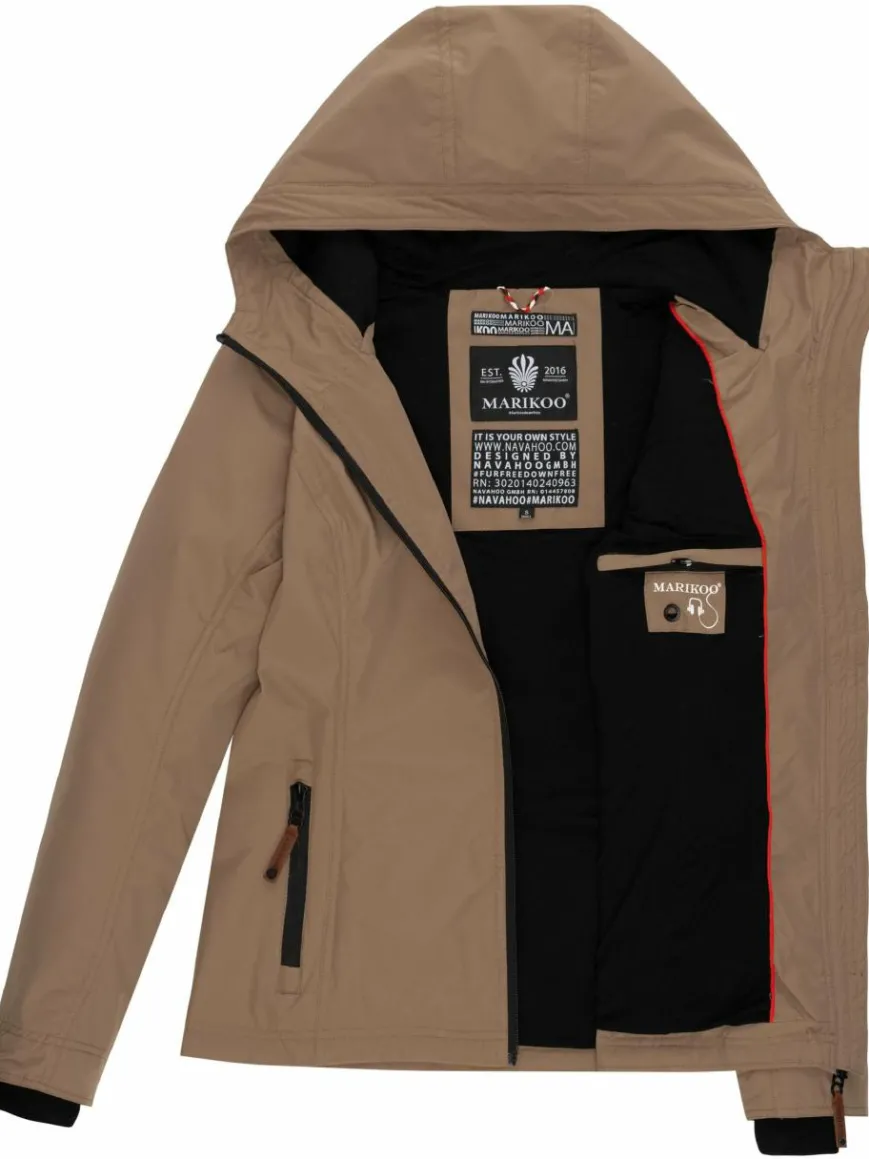 Marikoo Jacken & Westen*Damen Übergangsjacke - Brombeere taupe uni