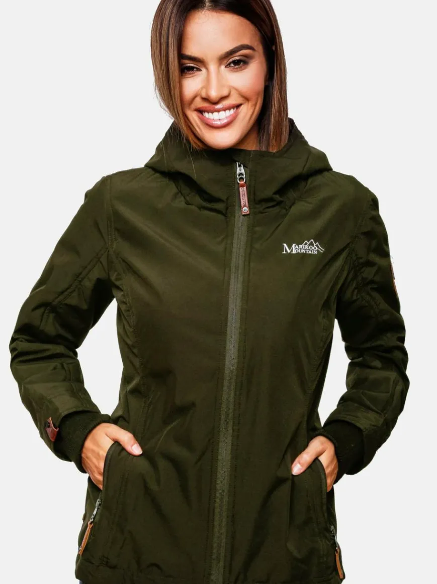 Marikoo Jacken & Westen*Damen Übergangsjacke - Brombeere oliv uni